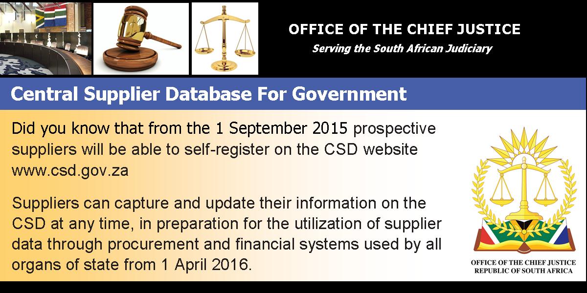 central supplier database for government ad