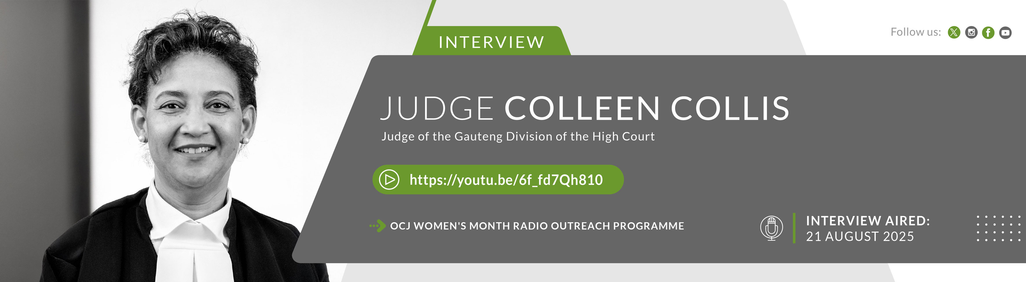 Web Banner Judge Colleen Collis