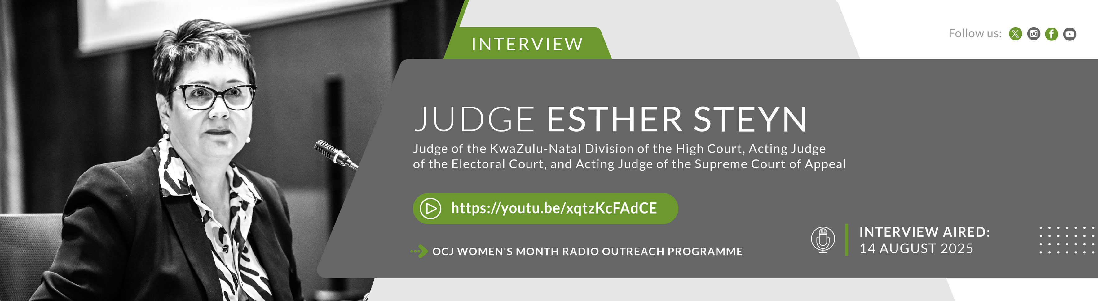 Web Banner Judge Esther Steyn